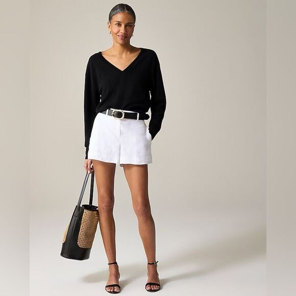 NWT J CREW 3" Harbor short in linen in white - Picture 2 of 6